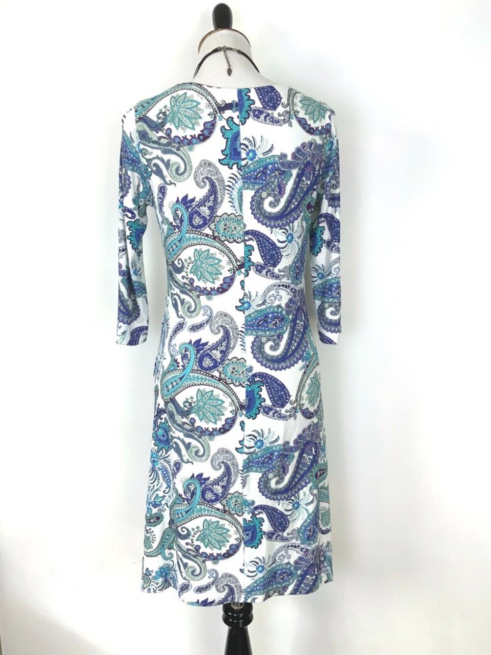 Kuny Barcelona Spanish Resort Wear Paisley Rushed Dress Sz 6 - Picture 6 of 16